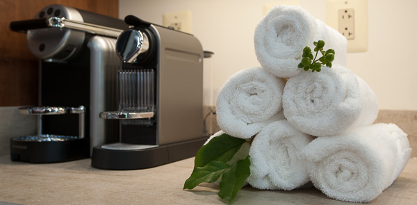 Tab 4 Amenitiestowels and coffee